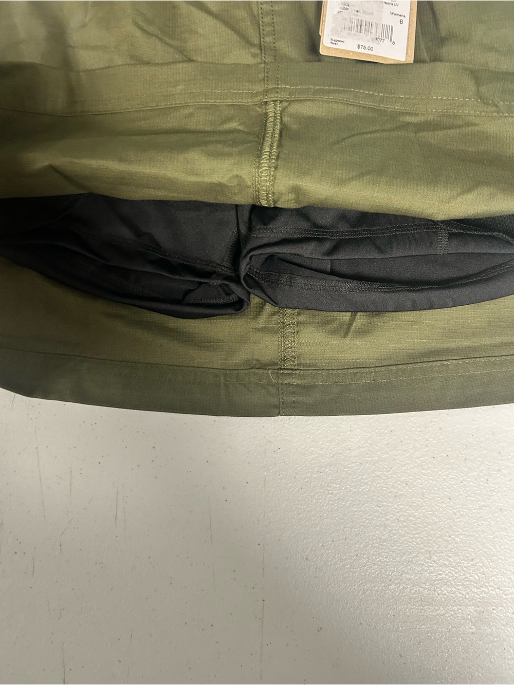 prAna Double Peak New With Tags Skort Women's Size 6 Hiking Skirt cargo green - Picture 10 of 11
